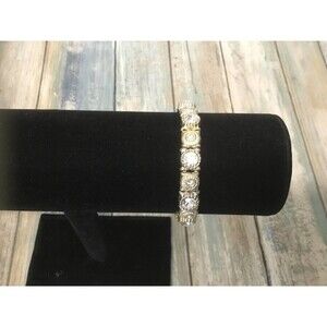 Light Gold Toned Rhinestone Bracelet